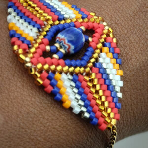 Alternative view of Bracelet perles tissées Chevron